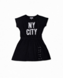 Robe en maille noire pour fille One day in NYC Robe en maille noire pour fille One day in NYC