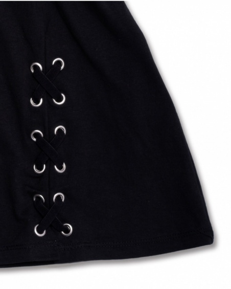 Robe en maille noire pour fille One day in NYC