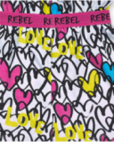 Short en maille imprimé blanc pour fille Rebel Girl Short en maille imprimé blanc pour fille Rebel Girl