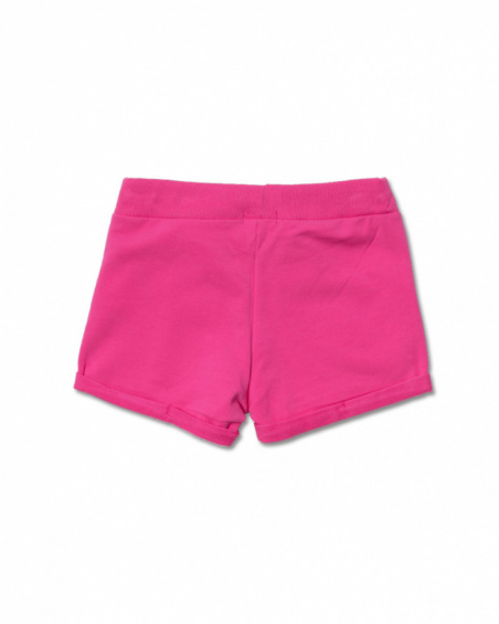 Short Dolly en maille fuchsia pour fille Basics Girl Short Dolly en maille fuchsia pour fille Basics Girl