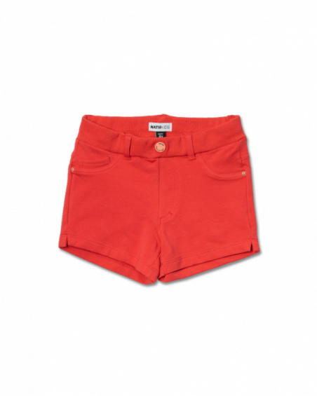 Barbie short en tricot rouge fille Basics Girl Barbie short en tricot rouge fille Basics Girl