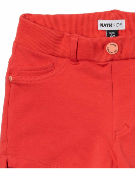 Barbie short en tricot rouge fille Basics Girl Barbie short en tricot rouge fille Basics Girl