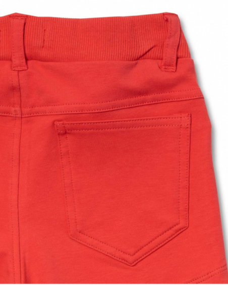 Barbie short en tricot rouge fille Basics Girl Barbie short en tricot rouge fille Basics Girl