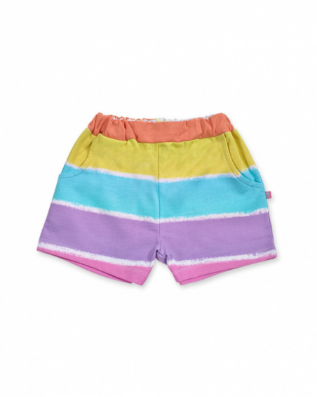 Short en maille rayée fille Paradiso beach Short en maille rayée fille Paradiso beach