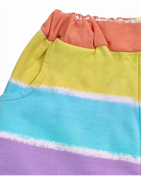 Short en maille rayée fille Paradiso beach Short en maille rayée fille Paradiso beach