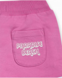 Short en maille rose fille Paradiso beach Short en maille rose fille Paradiso beach