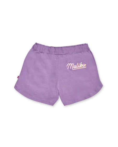 Short maille violet fille Paradiso beach Short maille violet fille Paradiso beach