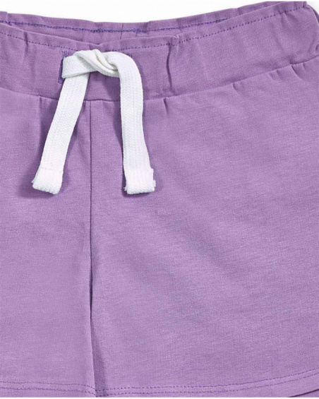 Short maille violet fille Paradiso beach Short maille violet fille Paradiso beach