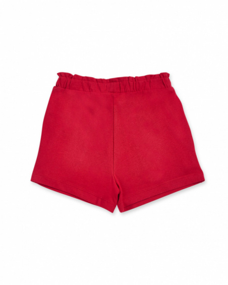 Short en maille Leonor rouge fille Basics Fille Short en maille Leonor rouge fille Basics Fille