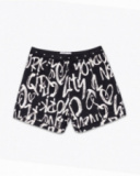 Short en maille imprimé noir pour fille One day in NYC Short en maille imprimé noir pour fille One day in NYC