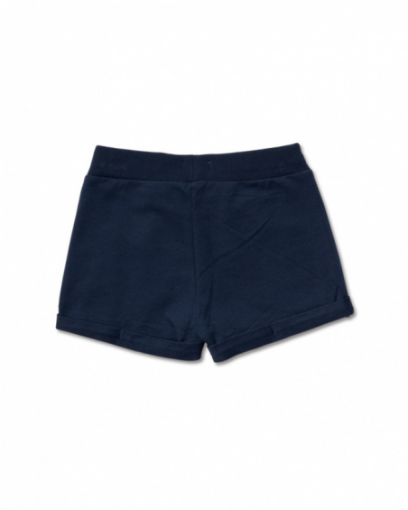 Short Dolly en maille bleu marine pour fille Basics Girl Short Dolly en maille bleu marine pour fille Basics Girl