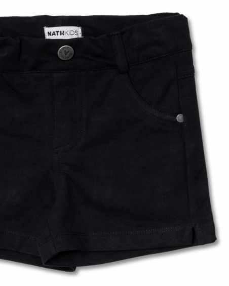 Barbie short en tricot noir fille Basics Girl Barbie short en tricot noir fille Basics Girl