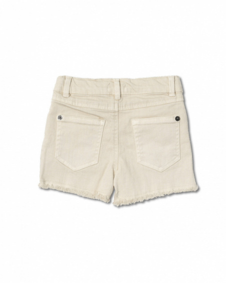 Short plat blanc pour fille One day in NYC Short plat blanc pour fille One day in NYC