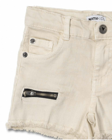 Short plat blanc pour fille One day in NYC Short plat blanc pour fille One day in NYC