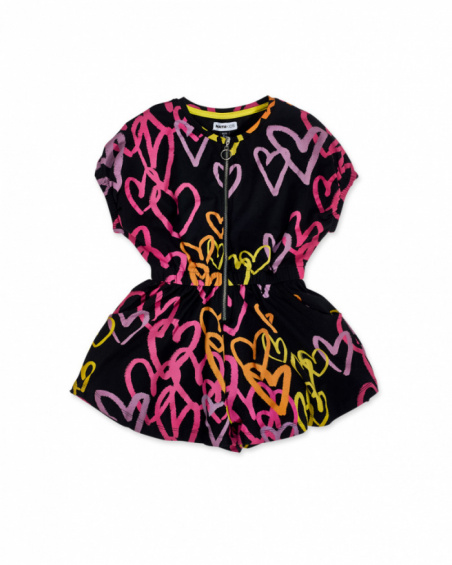 Combinaison en maille noire avec imprimé pour fille Rebel Girl Combinaison en maille noire avec imprimé pour fille Rebel Girl