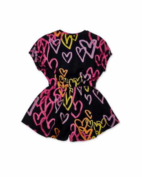 Combinaison en maille noire avec imprimé pour fille Rebel Girl Combinaison en maille noire avec imprimé pour fille Rebel Girl