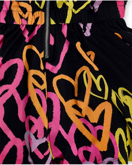 Combinaison en maille noire avec imprimé pour fille Rebel Girl Combinaison en maille noire avec imprimé pour fille Rebel Girl