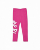 Legging long en maille fuchsia pour fille Rebel Girl Legging long en maille fuchsia pour fille Rebel Girl