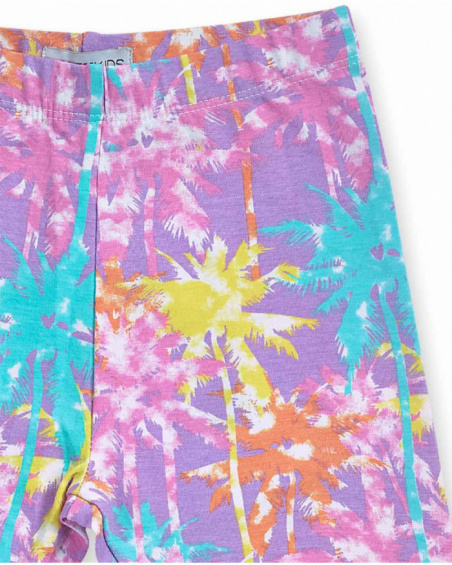 Legging cycliste fille Paradiso beach en jersey imprimé Legging cycliste fille Paradiso beach en jersey imprimé
