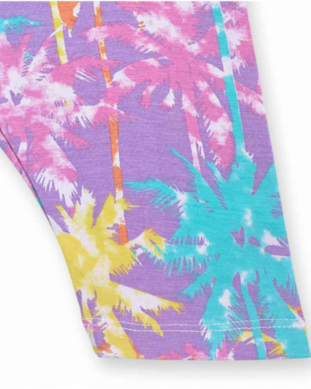 Legging cycliste fille Paradiso beach en jersey imprimé Legging cycliste fille Paradiso beach en jersey imprimé