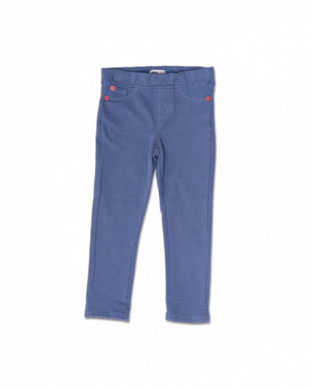 Legging long en maille bleu pour fille Bad influencer Legging long en maille bleu pour fille Bad influencer