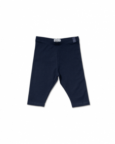 Legging cycliste jersey bleu marine pour fille Basics Girl Legging cycliste jersey bleu marine pour fille Basics Girl