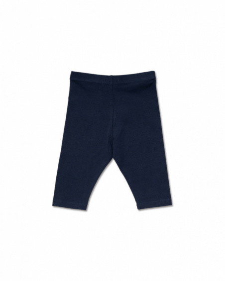 Legging cycliste jersey bleu marine pour fille Basics Girl Legging cycliste jersey bleu marine pour fille Basics Girl