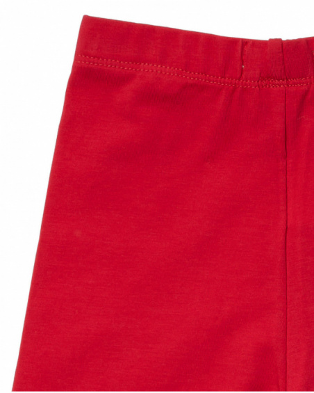 Legging de cyclisme à pois rouges pour fille Basics Girl Legging de cyclisme à pois rouges pour fille Basics Girl