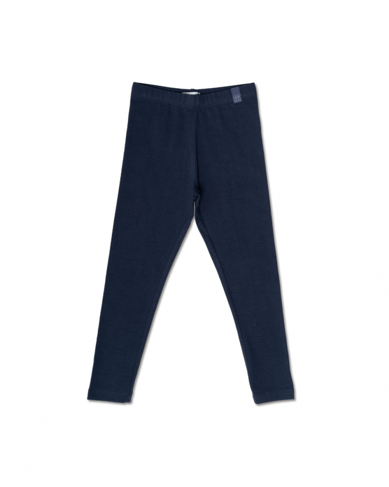 Legging long en maille bleu marine pour fille Basics Girl
