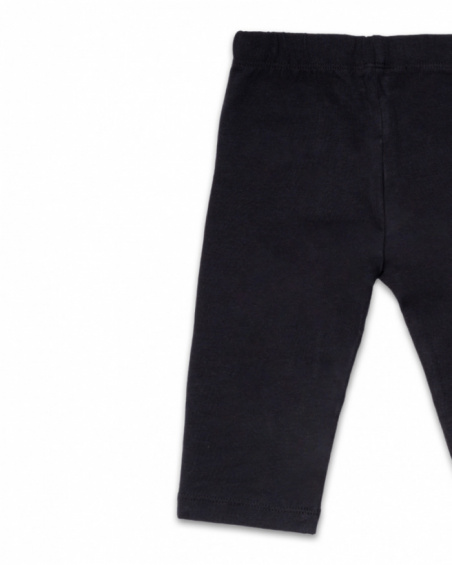 Legging cycliste en maille noir pour fille Basics Girl Legging cycliste en maille noir pour fille Basics Girl