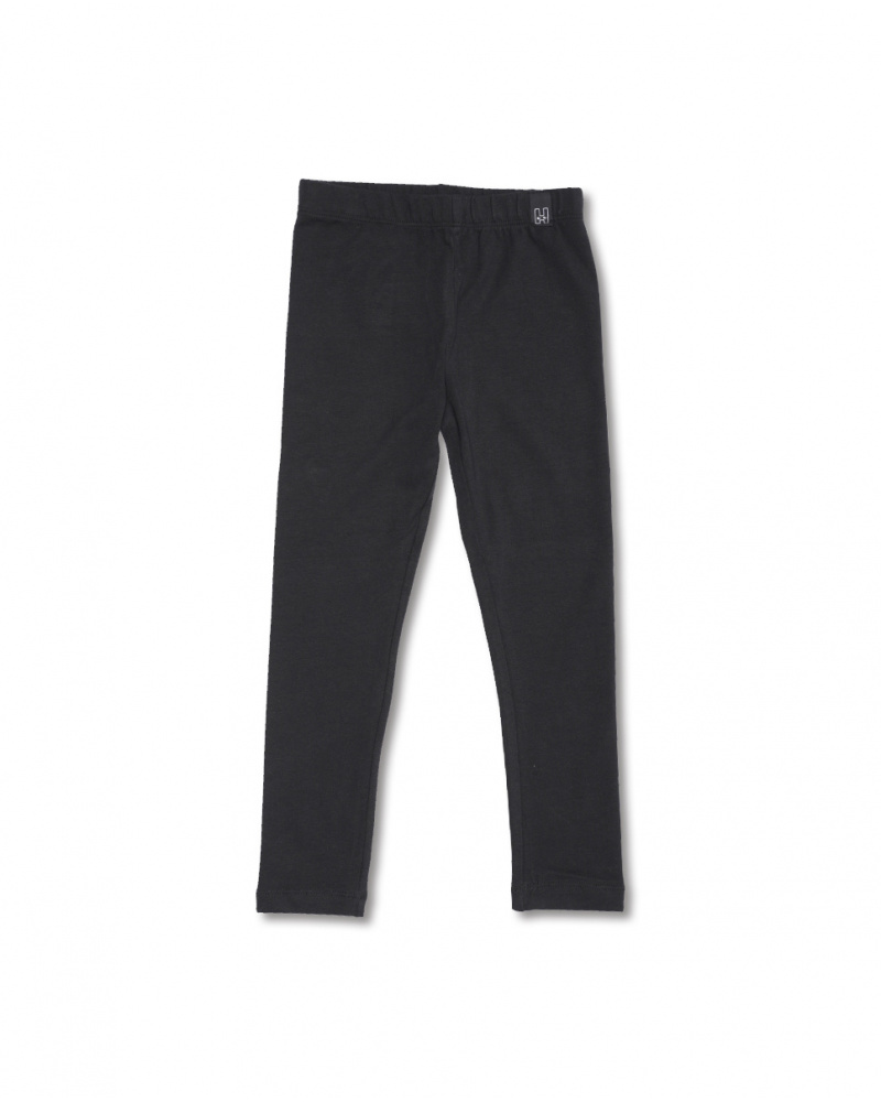 Legging long en maille noir pour fille Basics Girl