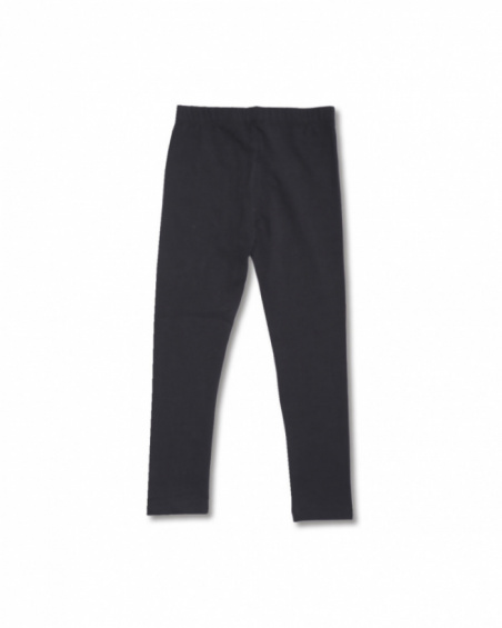 Legging long en maille noir pour fille Basics Girl Legging long en maille noir pour fille Basics Girl