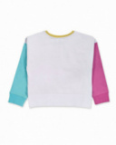 Sweat blanc en maille pour fille Paradiso beach Sweat blanc en maille pour fille Paradiso beach