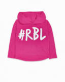T-shirt long en maille fuchsia pour fille Rebel Girl T-shirt long en maille fuchsia pour fille Rebel Girl