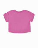T-shirt en maille rose pour fille Paradiso beach T-shirt en maille rose pour fille Paradiso beach