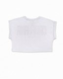 T-shirt blanc en maille pour fille Paradiso beach T-shirt blanc en maille pour fille Paradiso beach