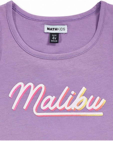 Débardeur violet en maille pour fille Paradiso beach Débardeur violet en maille pour fille Paradiso beach