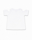 T-shirt blanc en maille pour fille Full Bloom T-shirt blanc en maille pour fille Full Bloom