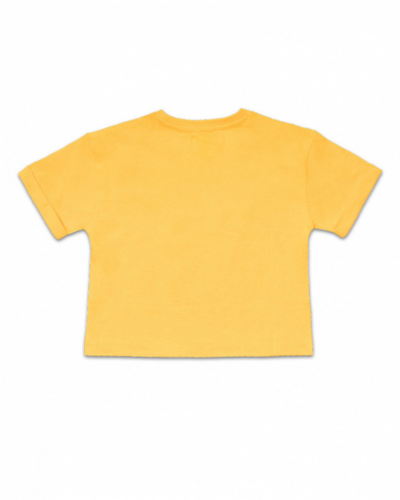T-shirt en maille orange pour fille Full Bloom T-shirt en maille orange pour fille Full Bloom