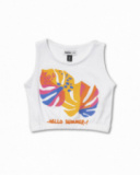 Débardeur blanc en maille pour fille Full Bloom Débardeur blanc en maille pour fille Full Bloom