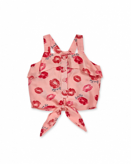 Débardeur plat rose pour fille Bad influencer Débardeur plat rose pour fille Bad influencer