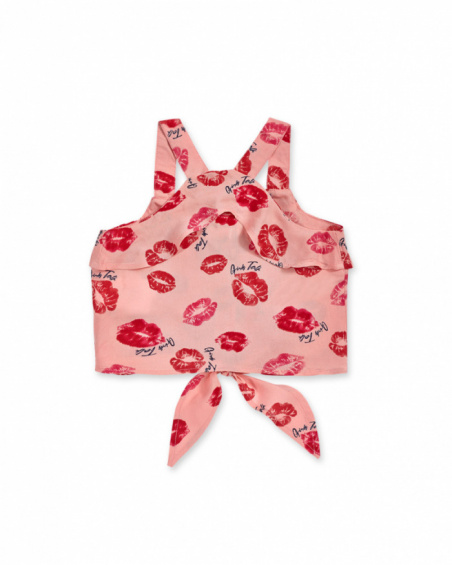 Débardeur plat rose pour fille Bad influencer Débardeur plat rose pour fille Bad influencer