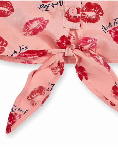 Débardeur plat rose pour fille Bad influencer Débardeur plat rose pour fille Bad influencer