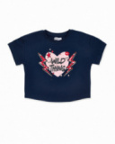 T-shirt bleu en maille bad influencer girl T-shirt bleu en maille bad influencer girl
