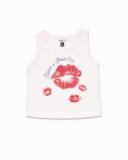 Débardeur jersey rose pour fille Bad influencer Débardeur jersey rose pour fille Bad influencer