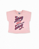 T-shirt Bad influence girl rose en maille T-shirt Bad influence girl rose en maille