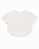 T-shirt + top blanc en maille pour fille One day in NYC T-shirt + top blanc en maille pour fille One day in NYC