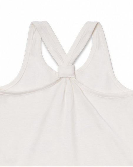 Débardeur en jersey blanc pour fille One day in NYC Débardeur en jersey blanc pour fille One day in NYC