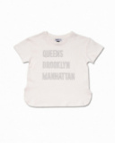 T-shirt blanc en maille pour fille One day in NYC T-shirt blanc en maille pour fille One day in NYC