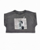 T-shirt en maille gris pour fille One day in NYC T-shirt en maille gris pour fille One day in NYC